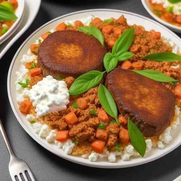 Мясные зразы с творогом